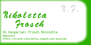 nikoletta frosch business card